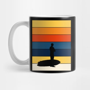 Surfer Sunset Surfboard Vintage Classic Retro Surfboarder Mug